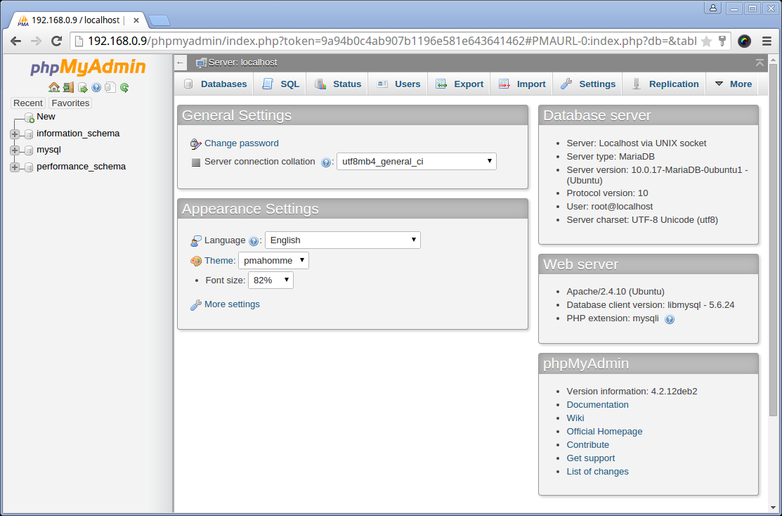 برای بزرگتر شدن عکس روی آن کلیک کنید  نام:	PhpMyAdmin-Dashboard.png نمایش ها:	1 اندازه:	134.7 KB شناسه:	21239