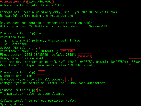 برای بزرگتر شدن عکس روی آن کلیک کنید  نام:	configureraid5onlinux2.png نمایش ها:	1 اندازه:	45.9 KB شناسه:	18285