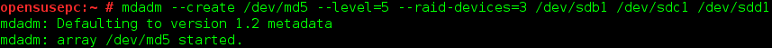 برای بزرگتر شدن عکس روی آن کلیک کنید  نام:	configureraid5onlinux3.png نمایش ها:	1 اندازه:	14.7 KB شناسه:	18286