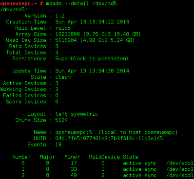 برای بزرگتر شدن عکس روی آن کلیک کنید  نام:	configureraid5onlinux5.png نمایش ها:	1 اندازه:	35.3 KB شناسه:	18287