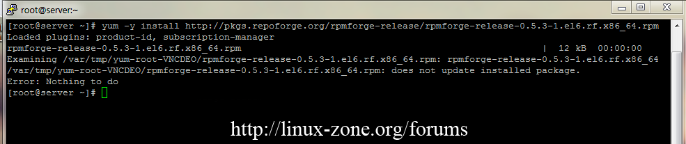 برای بزرگتر شدن عکس روی آن کلیک کنید  نام:	Enable-RPMForge-in-CentOS-7.png نمایش ها:	1 اندازه:	38.0 KB شناسه:	20447