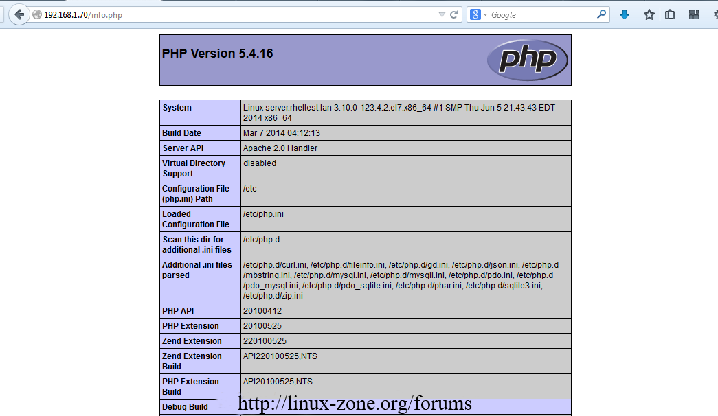 برای بزرگتر شدن عکس روی آن کلیک کنید  نام:	Check-PHP-Info-in-CentOS-7.png نمایش ها:	1 اندازه:	43.7 KB شناسه:	20441