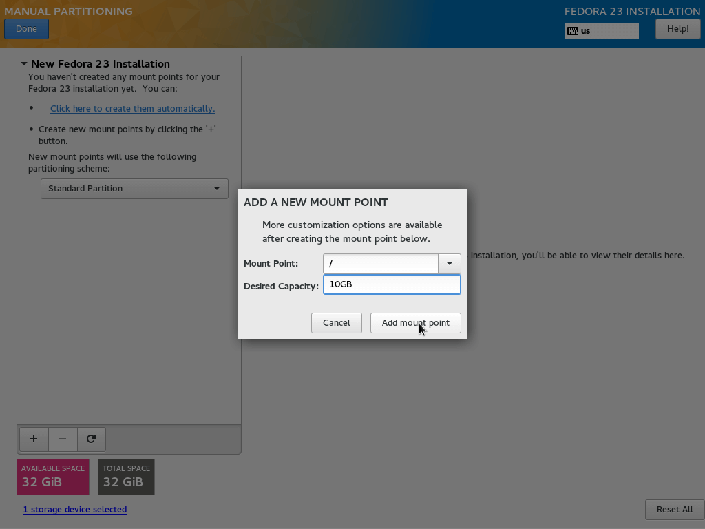 برای بزرگتر شدن عکس روی آن کلیک کنید  نام:	Create-root-Partition1.png نمایش ها:	1 اندازه:	28.7 KB شناسه:	20632