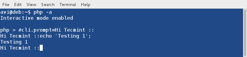 دستور php در لینوکس