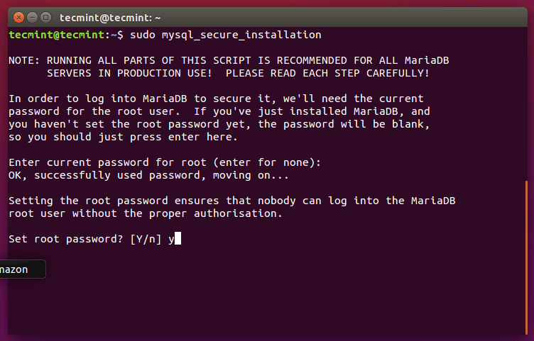 Click image for larger version  Name:	Secure-MySQL-Installation.png Views:	1 Size:	16.6 KB ID:	20281