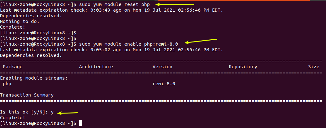 آموزش نصب php در rocky linux 8