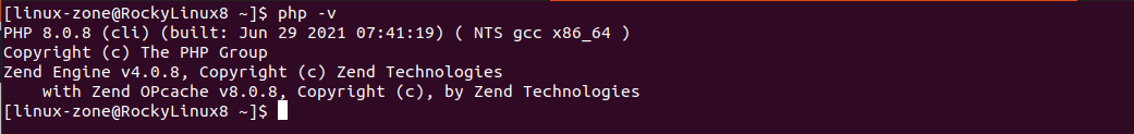 چک کردن ورژن php در rocky linux