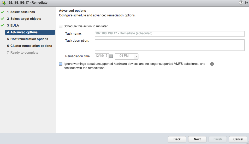 برای دیدن سایز بزرگ روی عکس کلیک کنید  نام: vmware-vcenter-update-manager-remediate-advanced-options.png مشاهده: 1 حجم: 54.8 کیلو بایت