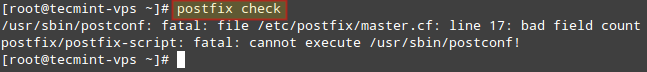 برای دیدن سایز بزرگ روی عکس کلیک کنید  نام: Check-Postfix-Configuration.png مشاهده: 1 حجم: 4.3 کیلو بایت