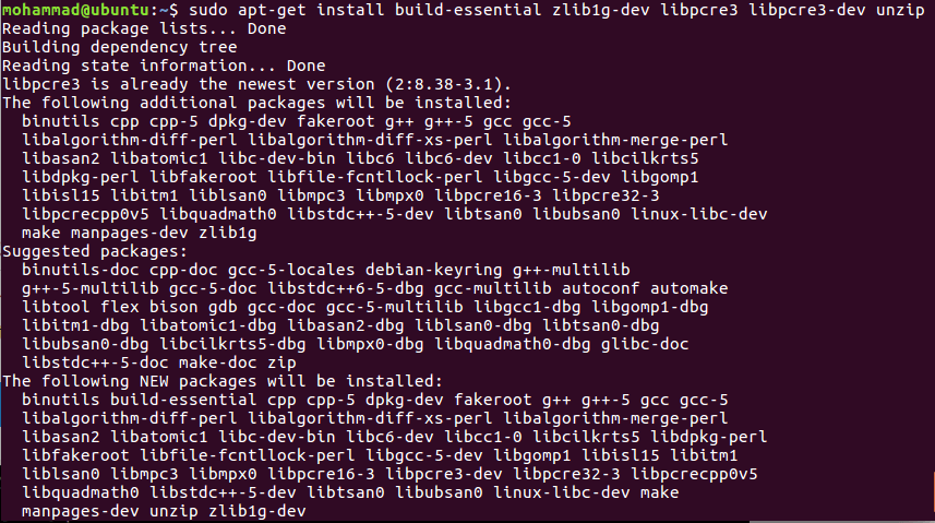 برای بزرگتر شدن عکس روی آن کلیک کنید  نام:	1-Install-Build-Essential-Tools-on-Ubuntu.png نمایش ها:	1 اندازه:	22.6 KB شناسه:	22155