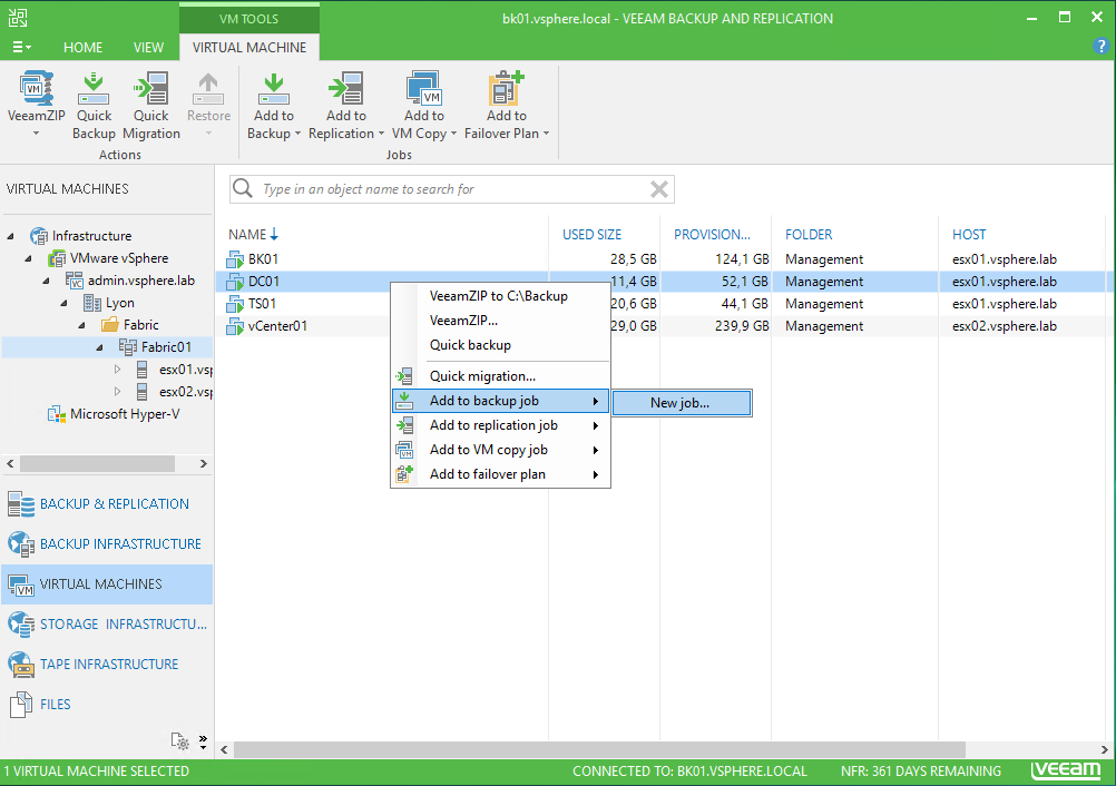 برای دیدن سایز بزرگ روی عکس کلیک کنید  نام: 1-Veeam-Backup-and-Replication-VM-tools-Add-to-backup-job.png مشاهده: 1 حجم: 103.8 کیلو بایت