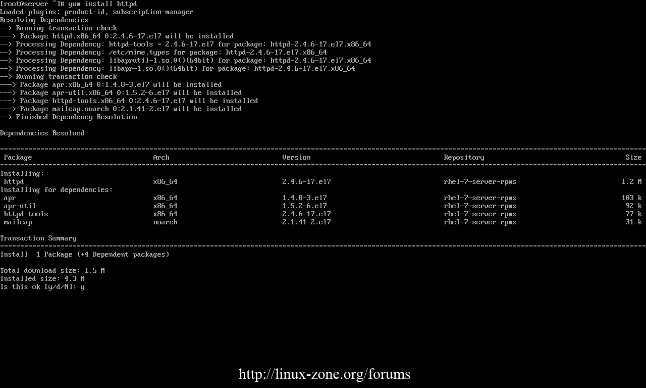 برای بزرگتر شدن عکس روی آن کلیک کنید  نام:	Install-Apache-in-CentOS-7.png نمایش ها:	1 اندازه:	25.9 KB شناسه:	20432