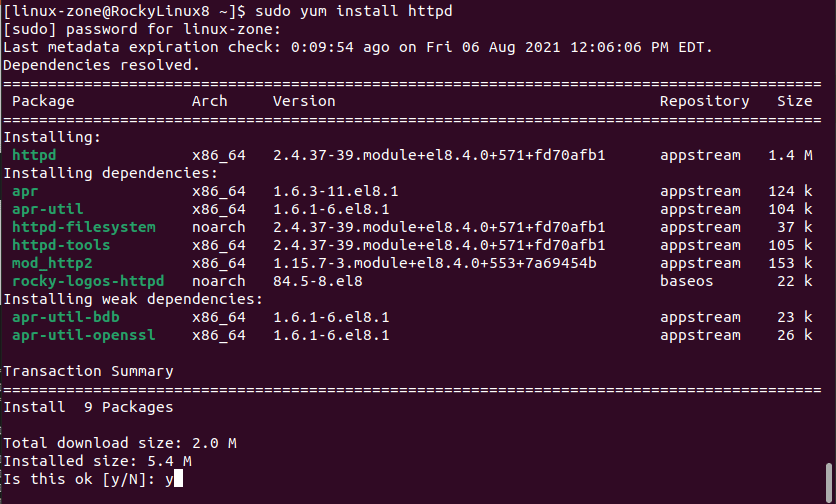 آموزش نصب Apache روی Rocky Linux