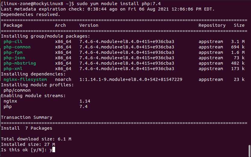 آموزش نصب php در rocky linux