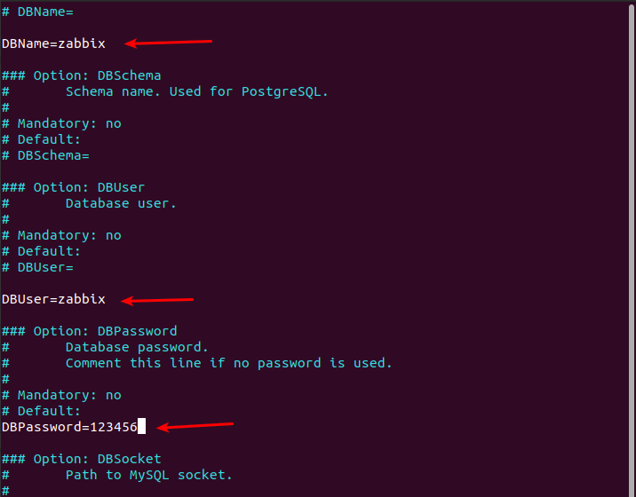 تنظیمات سرور zabbix