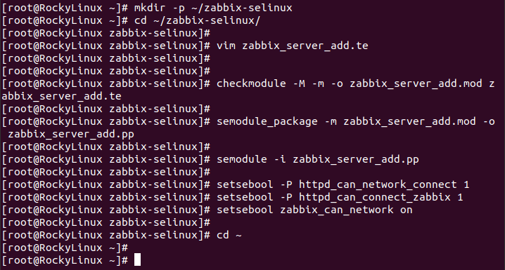 تنظیمات selinux مانیتورینگ زبیکس 5.4