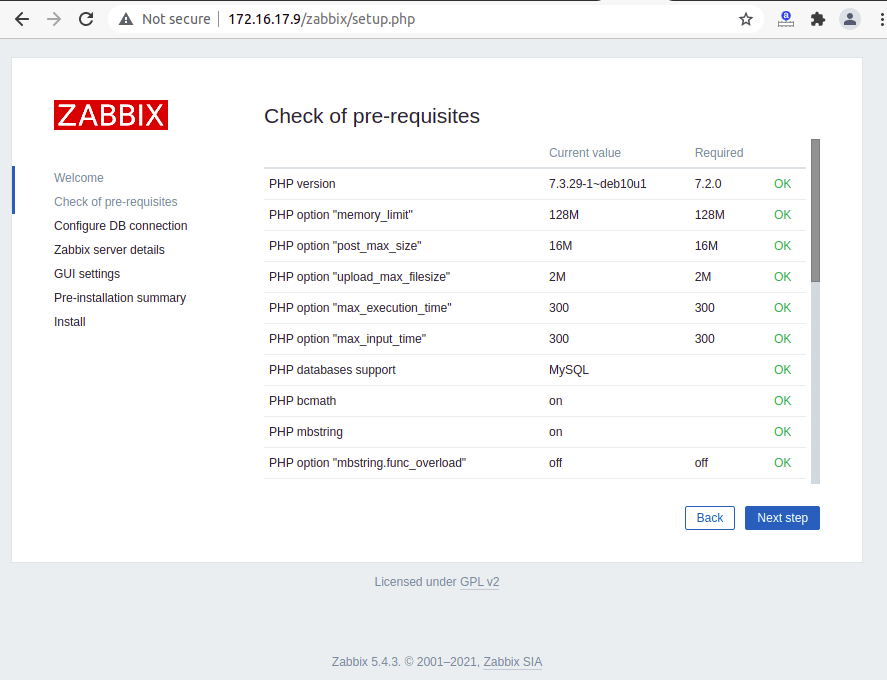 how to install zabbix server 5.4 on rocky linux 8