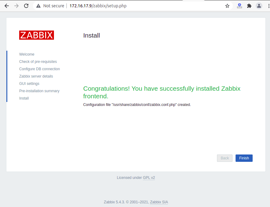 zabbix server 5..4