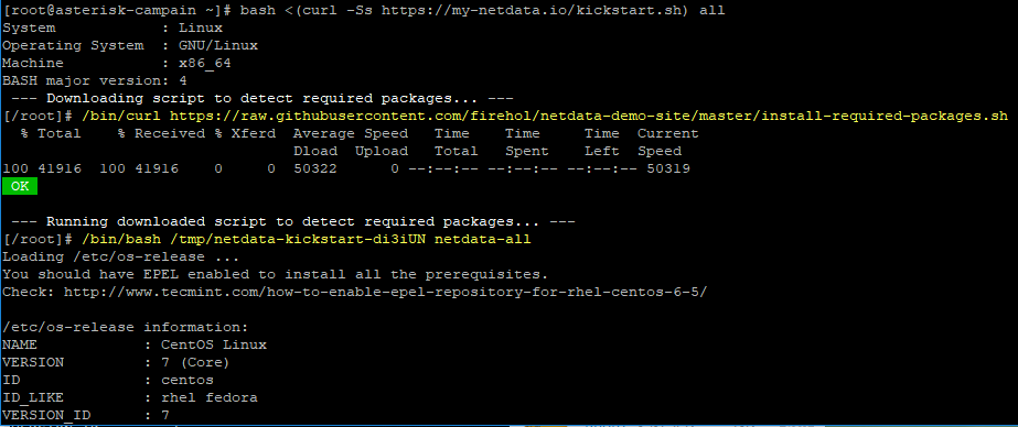 برای دیدن سایز بزرگ روی عکس کلیک کنید  نام: Install-Netdata-on-CentOS-7.png مشاهده: 1 حجم: 34.2 کیلو بایت