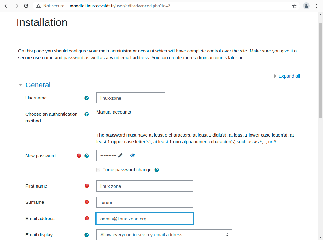 نصب و راه اندازی moodle