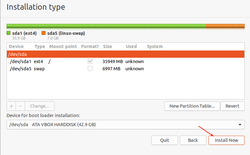 نحوه پارتیشن بندی ubuntu 20.04