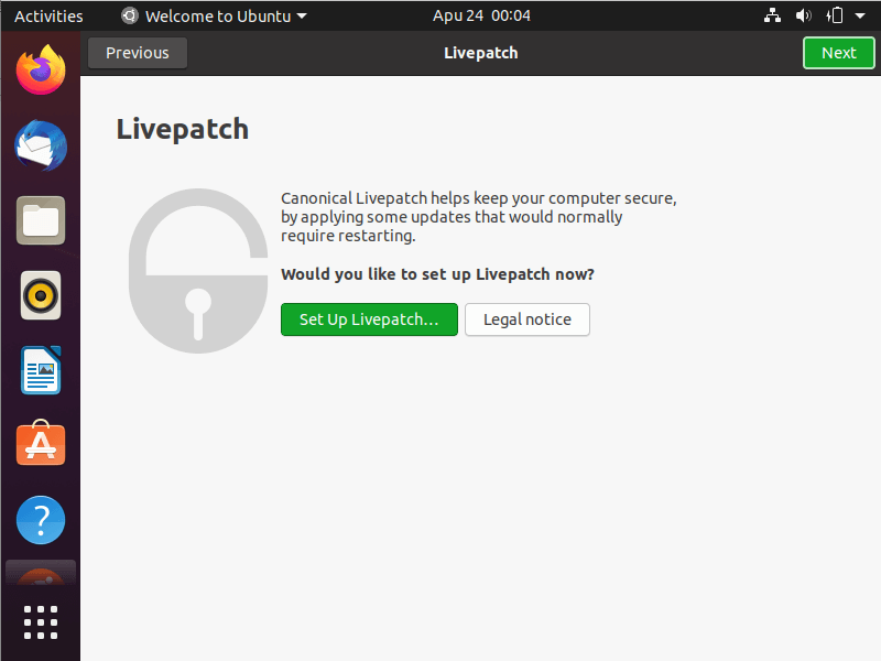 نصب livepatch در ubuntu 20.04