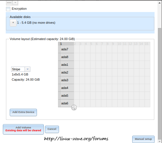 نحوه ایجاد volum در freenas