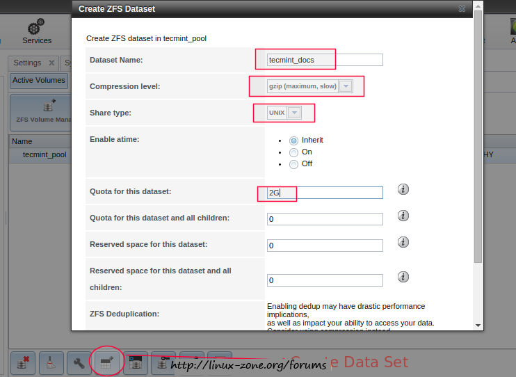 آموزش اضافه کردن ZFS Dataset در freenas