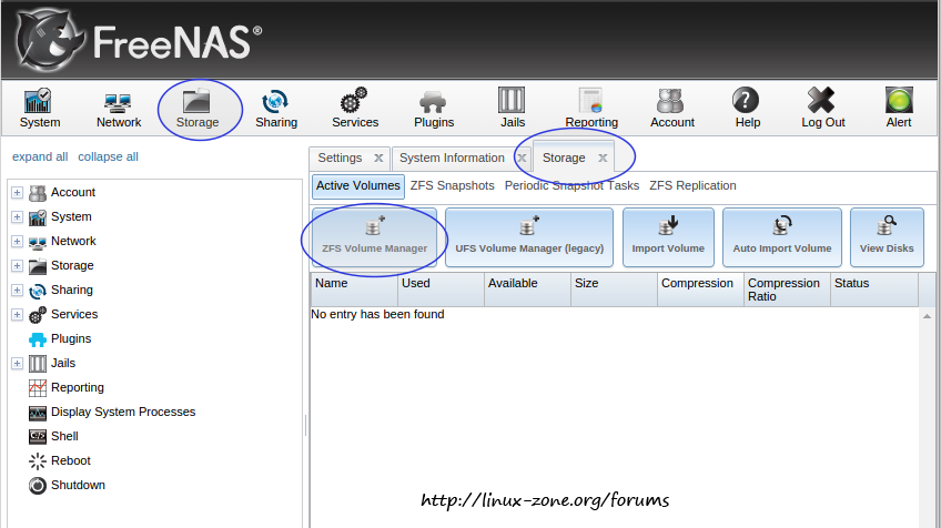 آموزش اضافه کردن zfs storage در freenas
