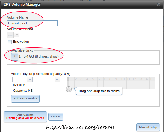 نحوه اضافه کردن zfs storage در freenas