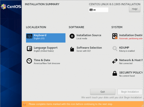 برای بزرگتر شدن عکس روی آن کلیک کنید  نام:	centos-8-installation-summery-4.png نمایش ها:	0 اندازه:	72.2 KB شناسه:	26920