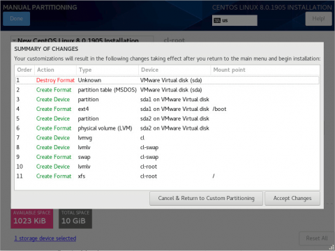 برای بزرگتر شدن عکس روی آن کلیک کنید  نام:	centos-8-installation-custom-partitioning-summery-20.png نمایش ها:	0 اندازه:	81.4 KB شناسه:	26936