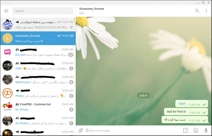 برای دیدن سایز بزرگ روی عکس کلیک کنید  نام: telegram send message to bot linux-zone.org.PNG مشاهده: 1 حجم: 99.8 کیلو بایت
