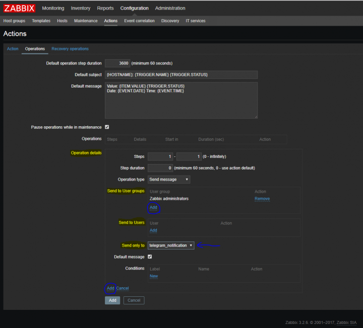 برای دیدن سایز بزرگ روی عکس کلیک کنید  نام: operations details configuration in zabbix linux-zone.org.PNG مشاهده: 1 حجم: 25.4 کیلو بایت