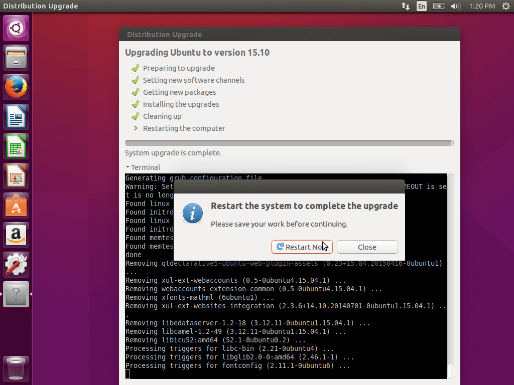 آپگرید ubuntu 15.04 به 17.10