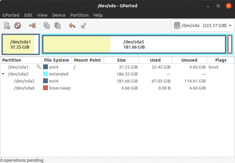 برای بزرگتر شدن عکس روی آن کلیک کنیدنام:	gparted_ubuntu-4.pngنمایش ها:	0اندازه:	50.1 KBشناسه:	26844