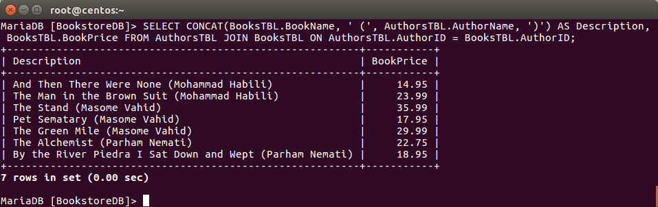 دستور mysql