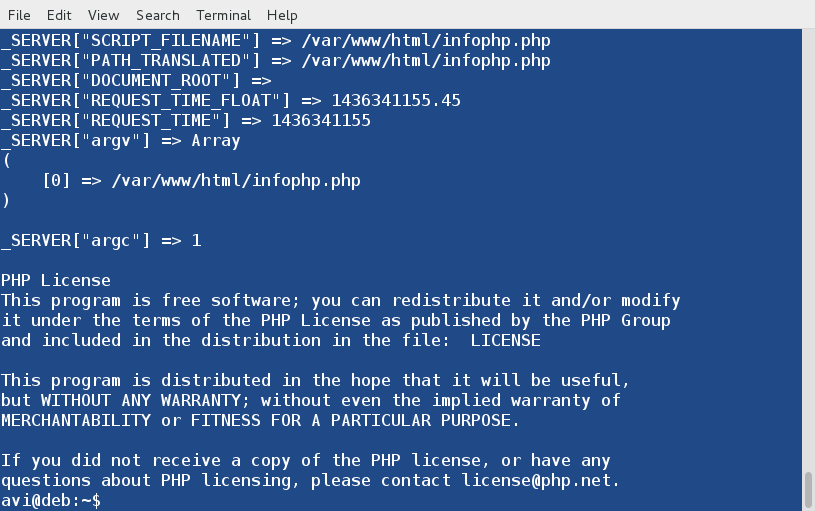 اجرای فایل های php در لینوکس