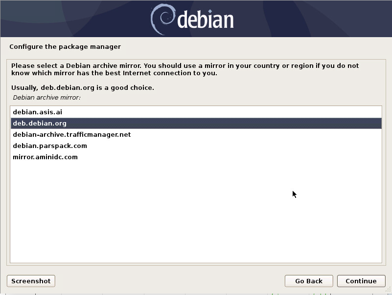 برای بزرگتر شدن عکس روی آن کلیک کنید  نام:	debian-10-select-archive-mirror-country-31.png نمایش ها:	0 اندازه:	127.0 KB شناسه:	26744