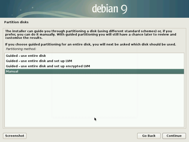 برای بزرگتر شدن عکس روی آن کلیک کنید  نام:	15-Select-manuel-disk-partitioning-linux-zone.org.png نمایش ها:	1 اندازه:	22.9 KB شناسه:	21975