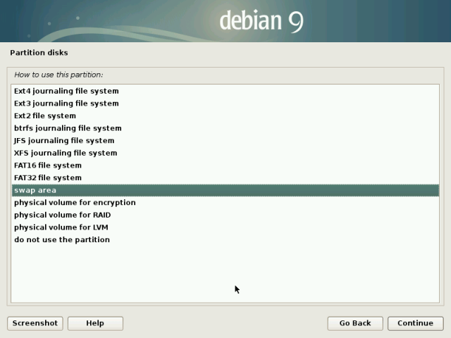 برای بزرگتر شدن عکس روی آن کلیک کنید  نام:	24-Select-Swap-Area-linux-zone.org.png نمایش ها:	1 اندازه:	20.4 KB شناسه:	21984