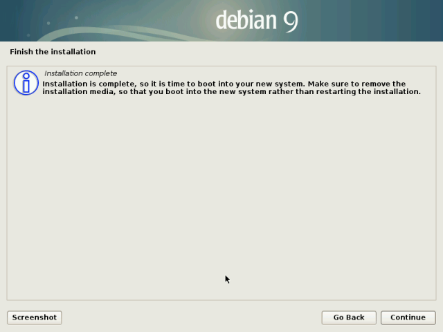 برای بزرگتر شدن عکس روی آن کلیک کنید  نام:	40-Debian-9-Installation-Completed-linux-zone.org.png نمایش ها:	1 اندازه:	15.9 KB شناسه:	22000