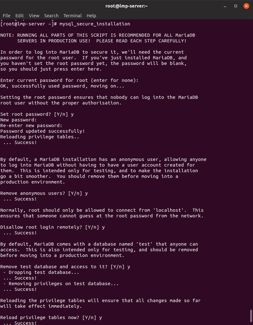 نحوه امن کردن mariadb در centos 8