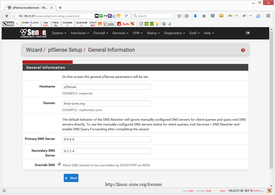 آموزش نصب pfsense
