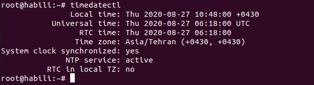دستور timedatectl برای مشاهده تاریخ و ساعت سیستم در لینوکس