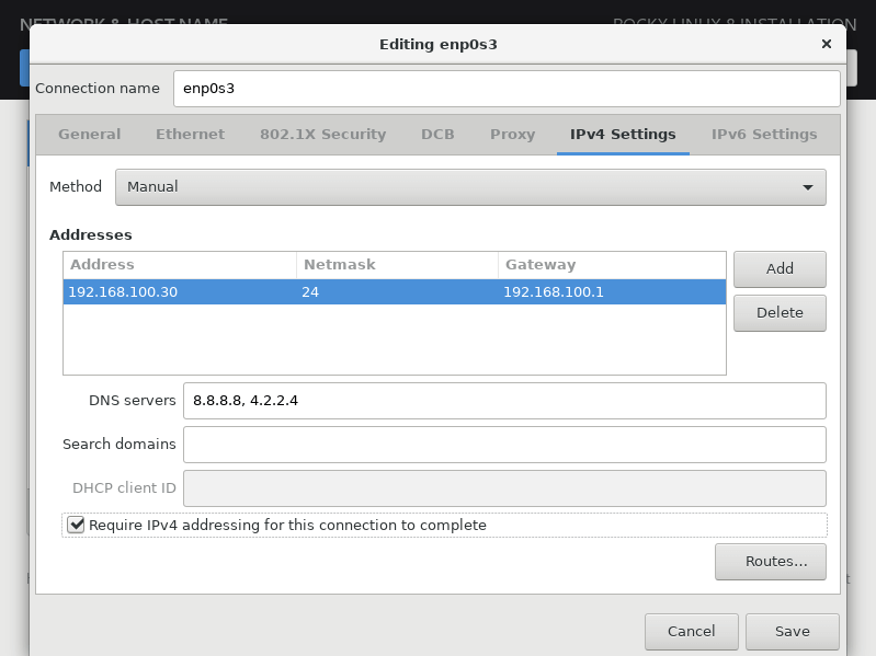 تنظیمات شبکه در rocky linux