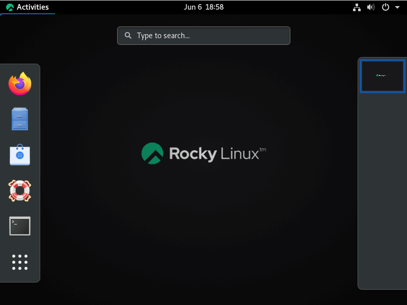 rocky linux 8 desktop