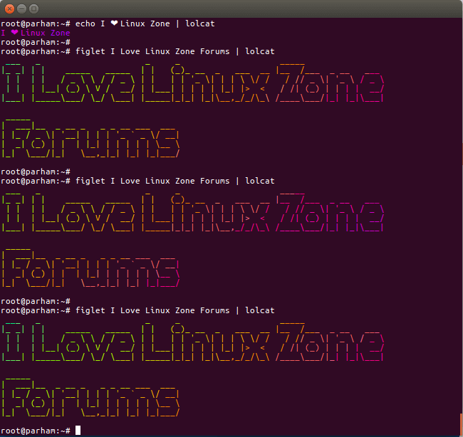 lolcat command in linux