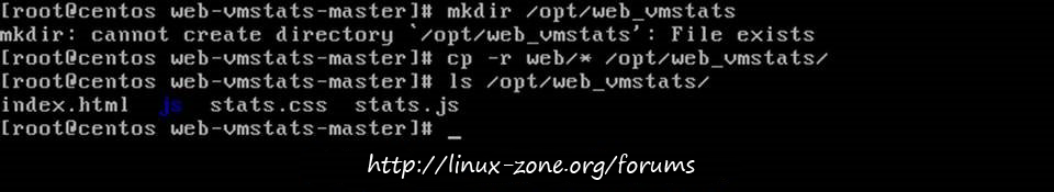 آموزش نصب web-vmstat در fedora - redhat