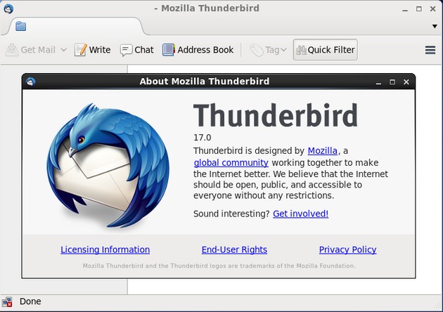 نحوه نصب thunderbird